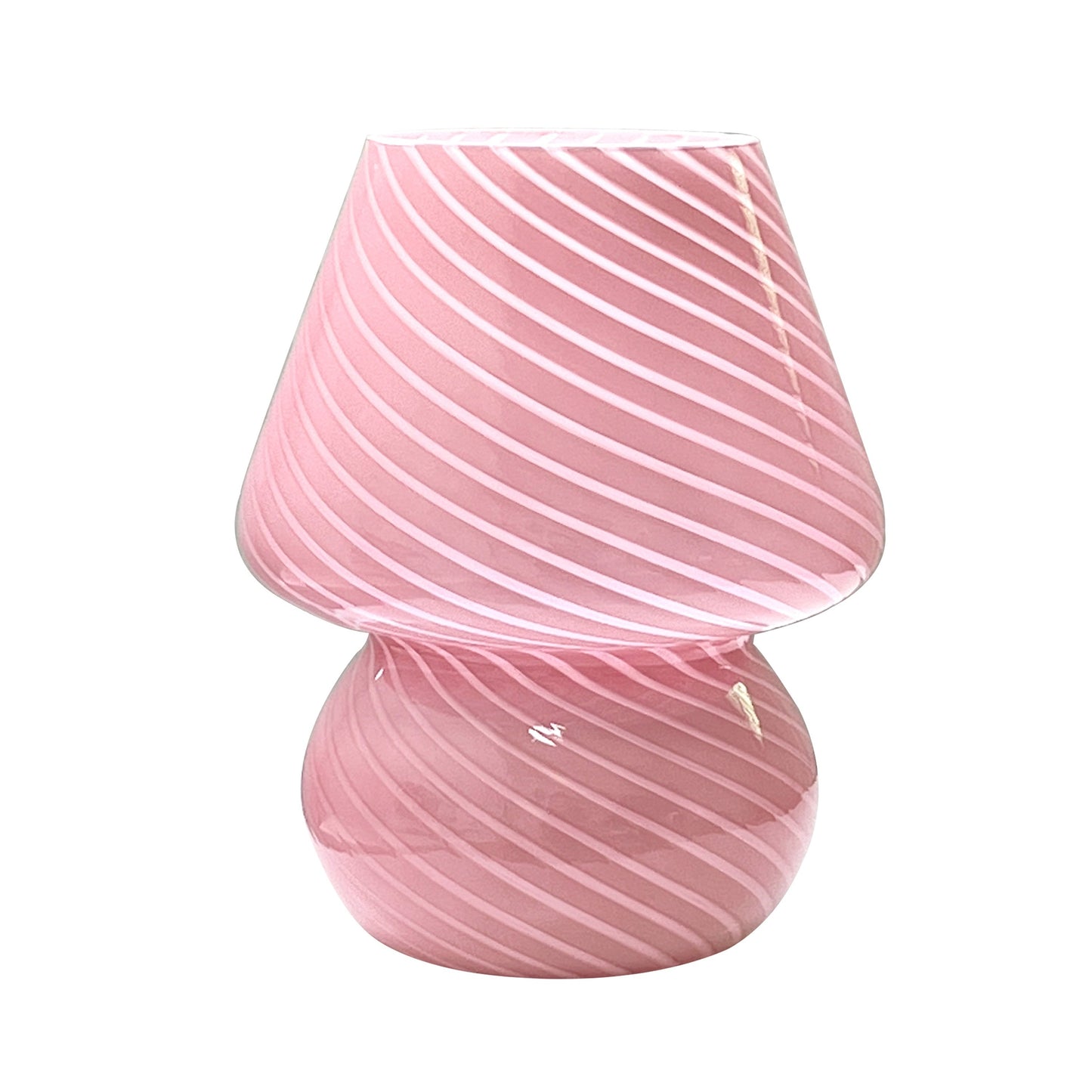 Lampada da tavolo in vetro a forma di fungo in stile Murano | Lampada da tavolo USB dimmerabile