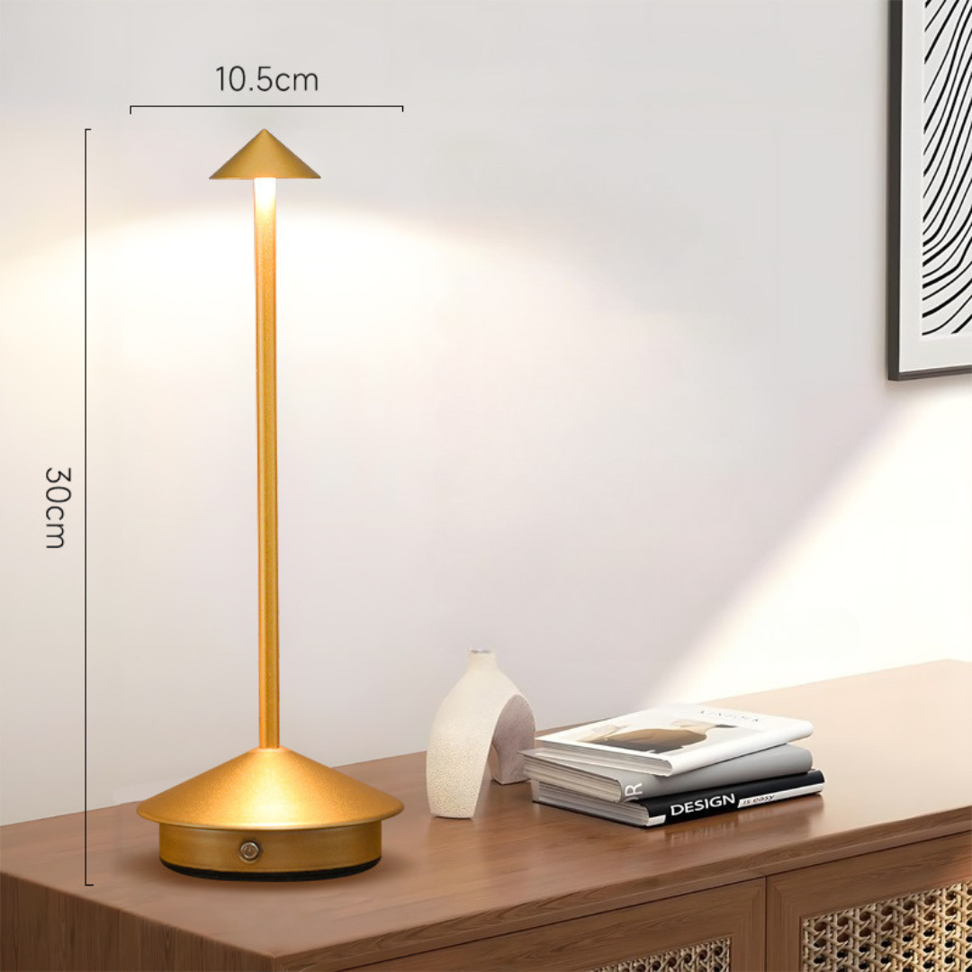 Lampada da Tavolo | Senza Cavi | Dimmer Touch e Ricarica USB