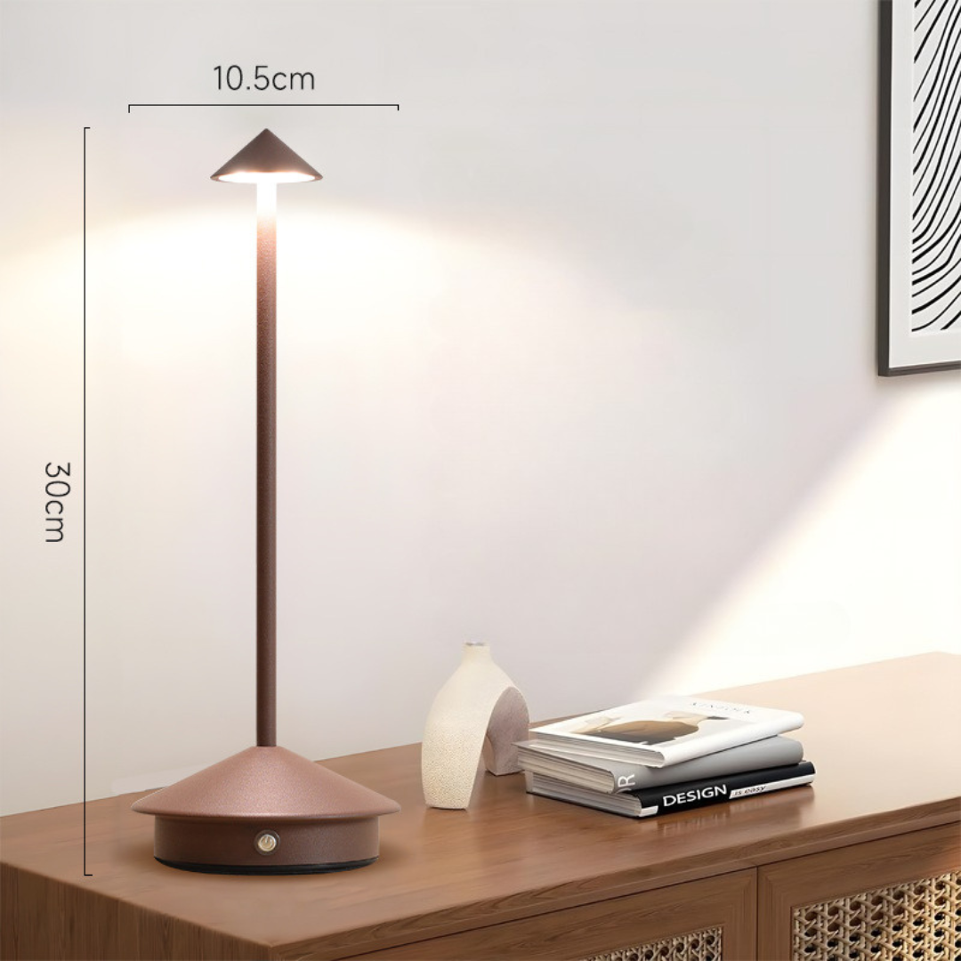 Lampada da Tavolo | Senza Cavi | Dimmer Touch e Ricarica USB