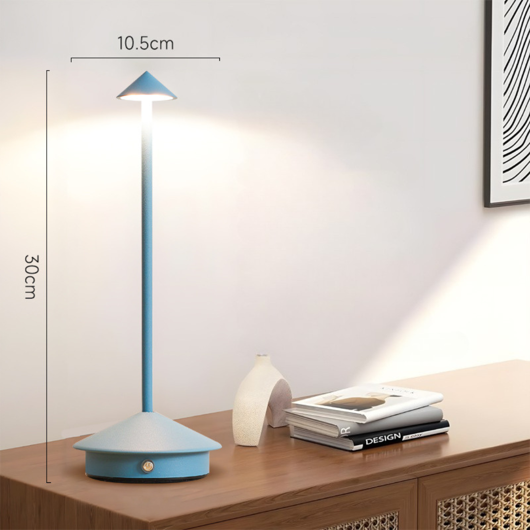 Lampada da Tavolo | Senza Cavi | Dimmer Touch e Ricarica USB