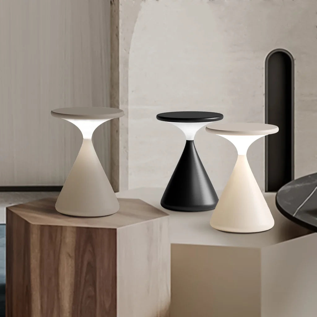Lampada da tavolo senza fili | Design a clessidra