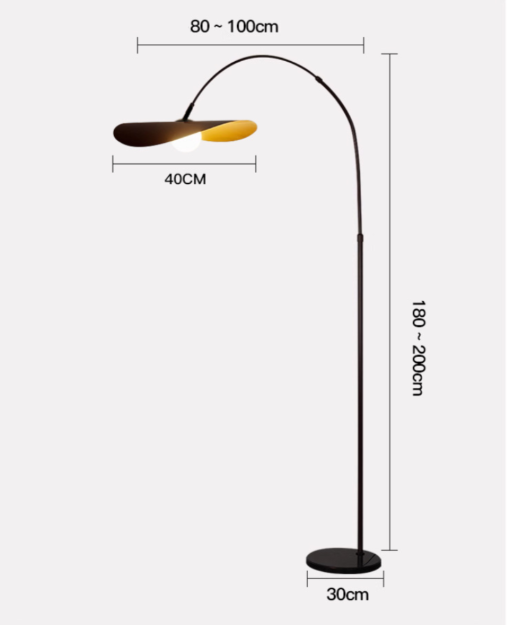 Lampada da terra artigianale in ferro e acrilico
