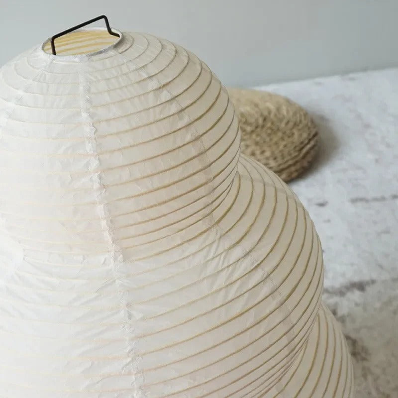Lampada da terra Washi – Lampada da terra giapponese in carta di riso dal design sferico con luce calda e soffusa