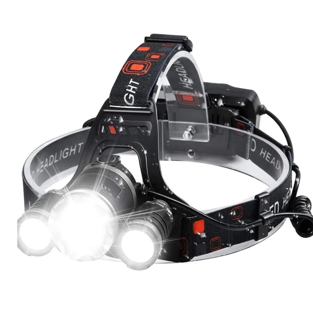 Lampada Frontale a LED Professionale (5000 Lumen) - Multifunzionale e Ricaricabile tramite USB