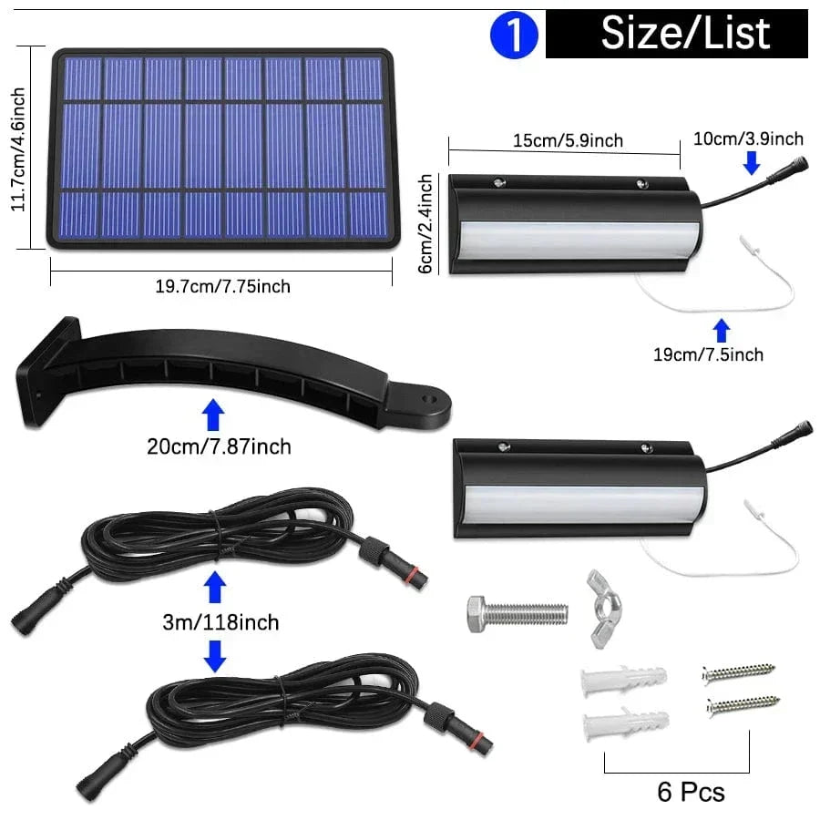 Lampada LED Solare a Sospensione da Esterno, Opzioni Singola o Doppia