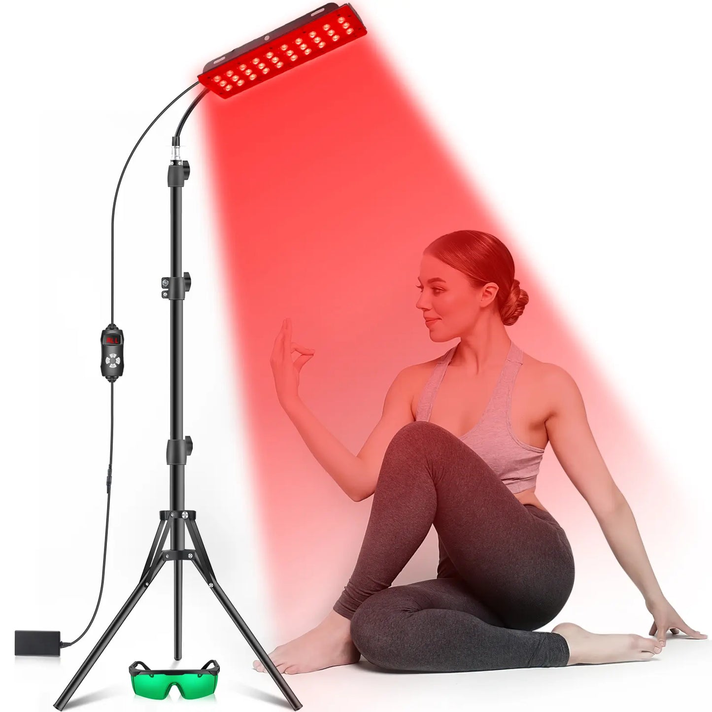 Lampada per Fototerapia a Luce Rossa da Terra con Striscia Regolabile
