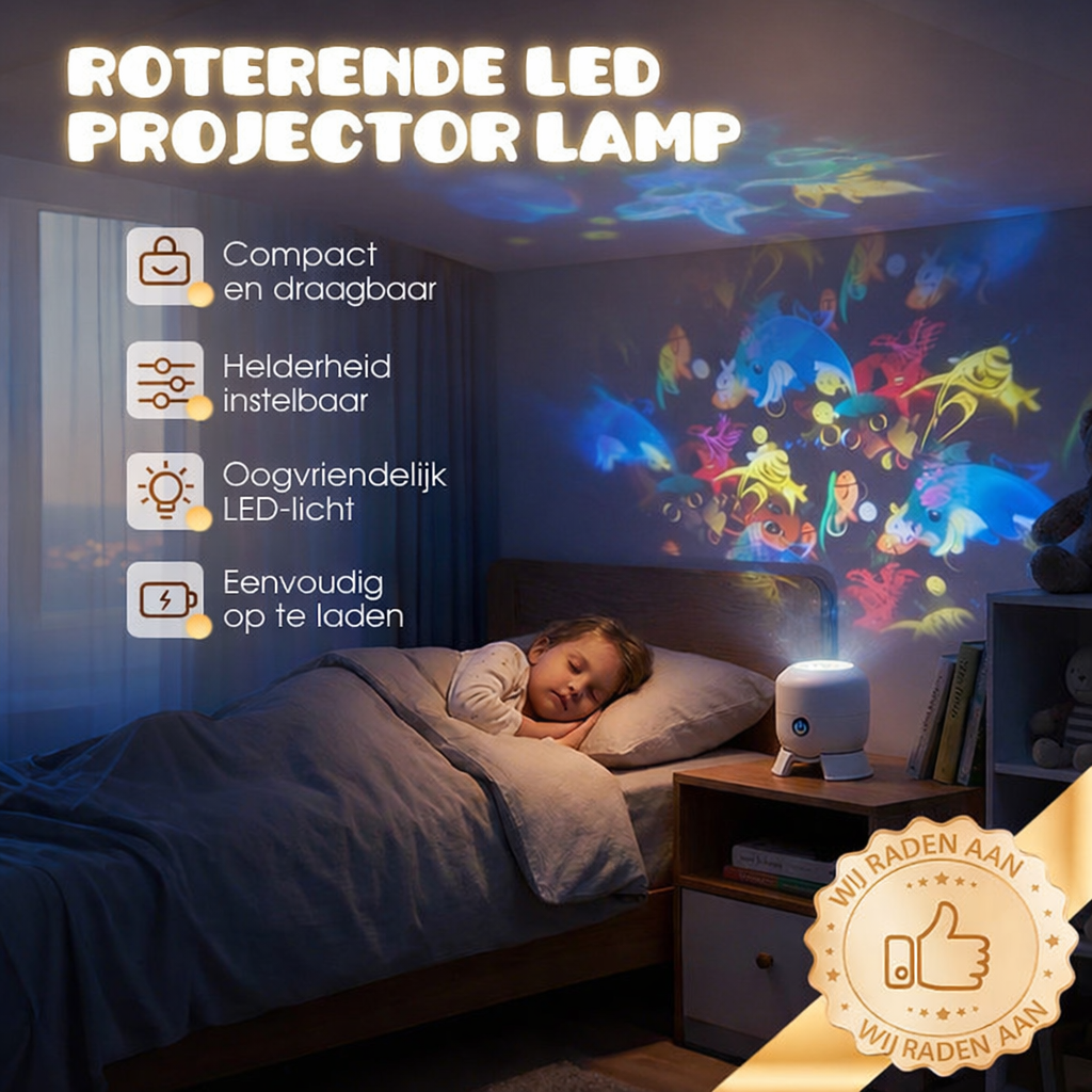 Lampada proiettore a LED rotante