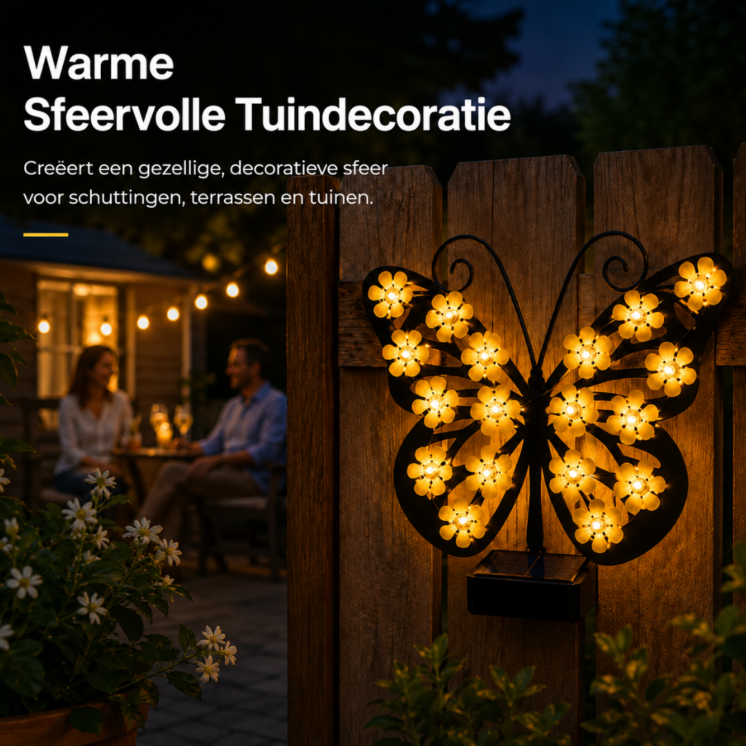 Lampada Solare a Farfalla per Giardino e Terrazzo