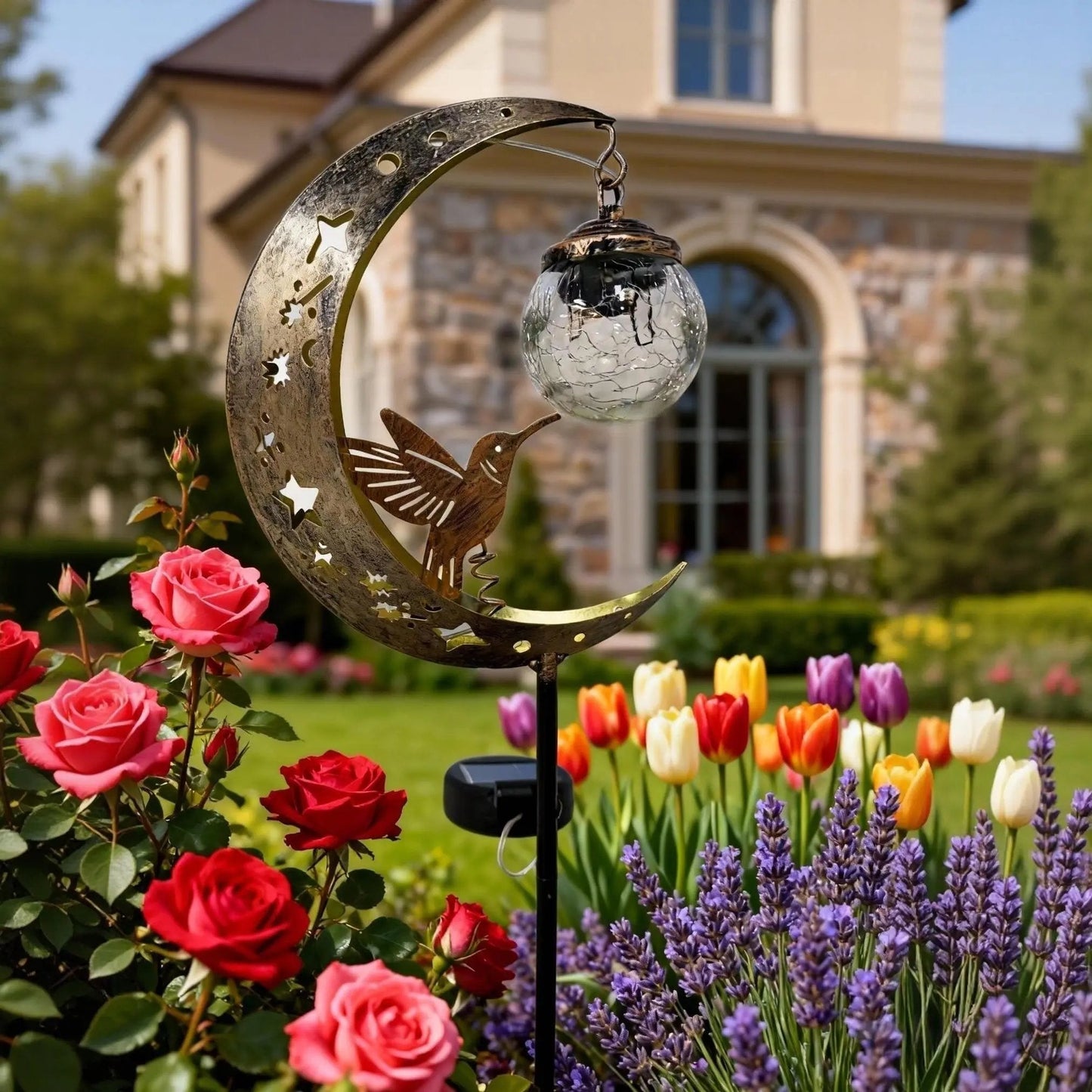 Lampada solare da giardino a LED a forma di farfalla