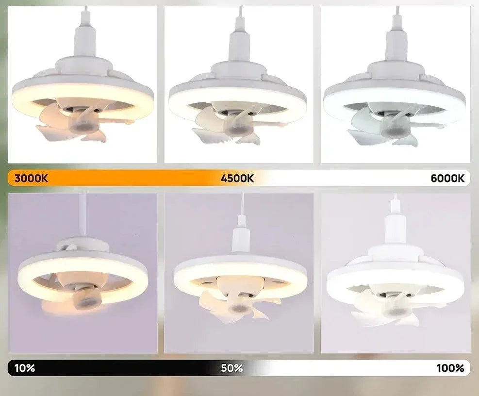 Lampadario da soffitto regolabile con ventilatore