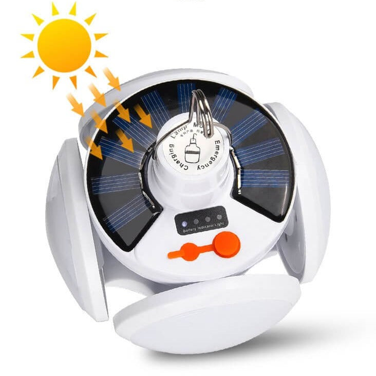 Lampadina LED solare pieghevole per campeggio e uso esterno