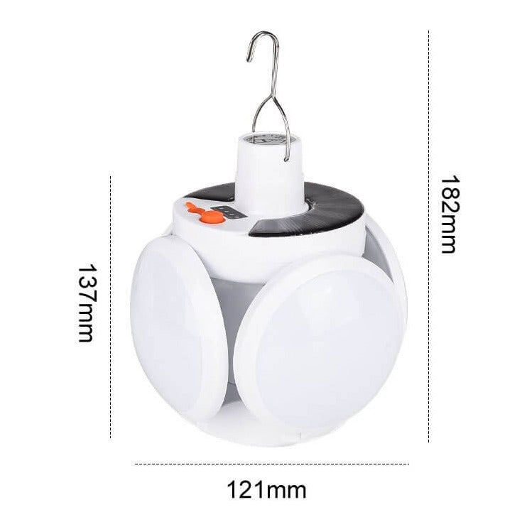 Lampadina LED solare pieghevole per campeggio e uso esterno