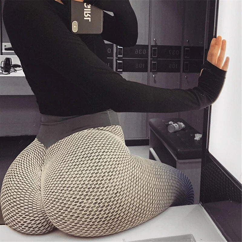 Leggings da Yoga a Vita Alta effetto Push-Up e Arricciati
