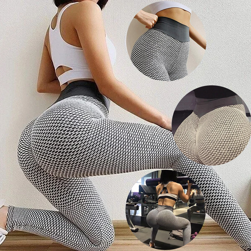 Leggings da Yoga a Vita Alta effetto Push-Up e Arricciati