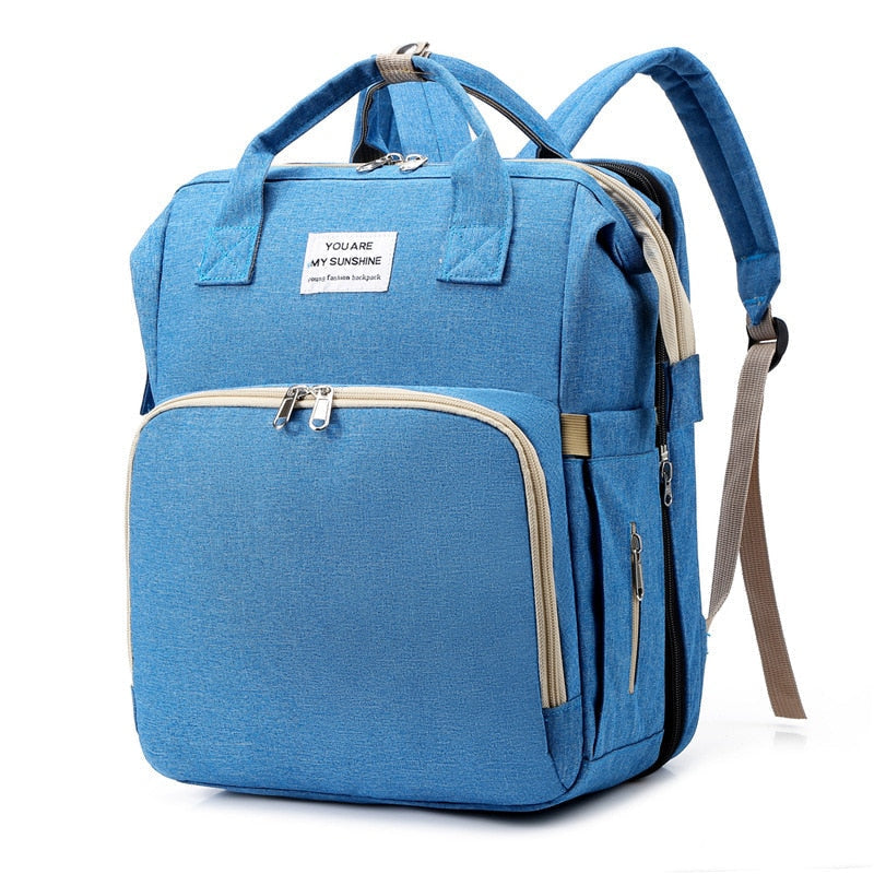 Lettino Portatile per Neonato e Borsa Cambio – Zaino da Viaggio Multifunzionale