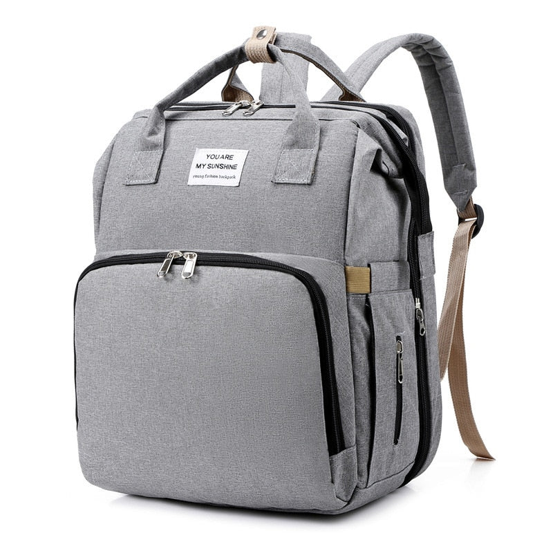 Lettino Portatile per Neonato e Borsa Cambio – Zaino da Viaggio Multifunzionale