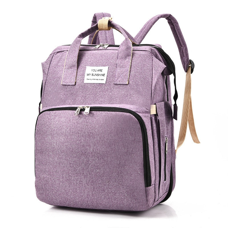 Lettino Portatile per Neonato e Borsa Cambio – Zaino da Viaggio Multifunzionale