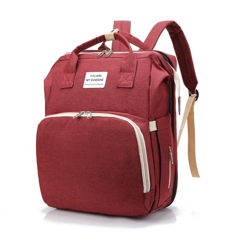 Lettino Portatile per Neonato e Borsa Cambio – Zaino da Viaggio Multifunzionale