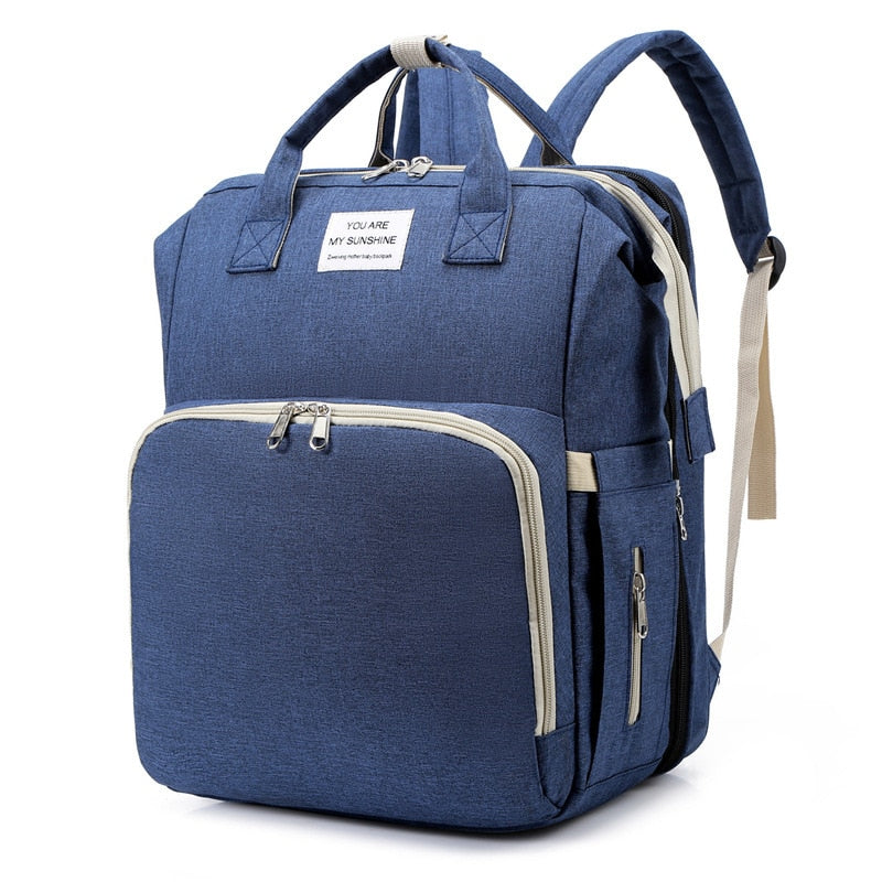 Lettino Portatile per Neonato e Borsa Cambio – Zaino da Viaggio Multifunzionale
