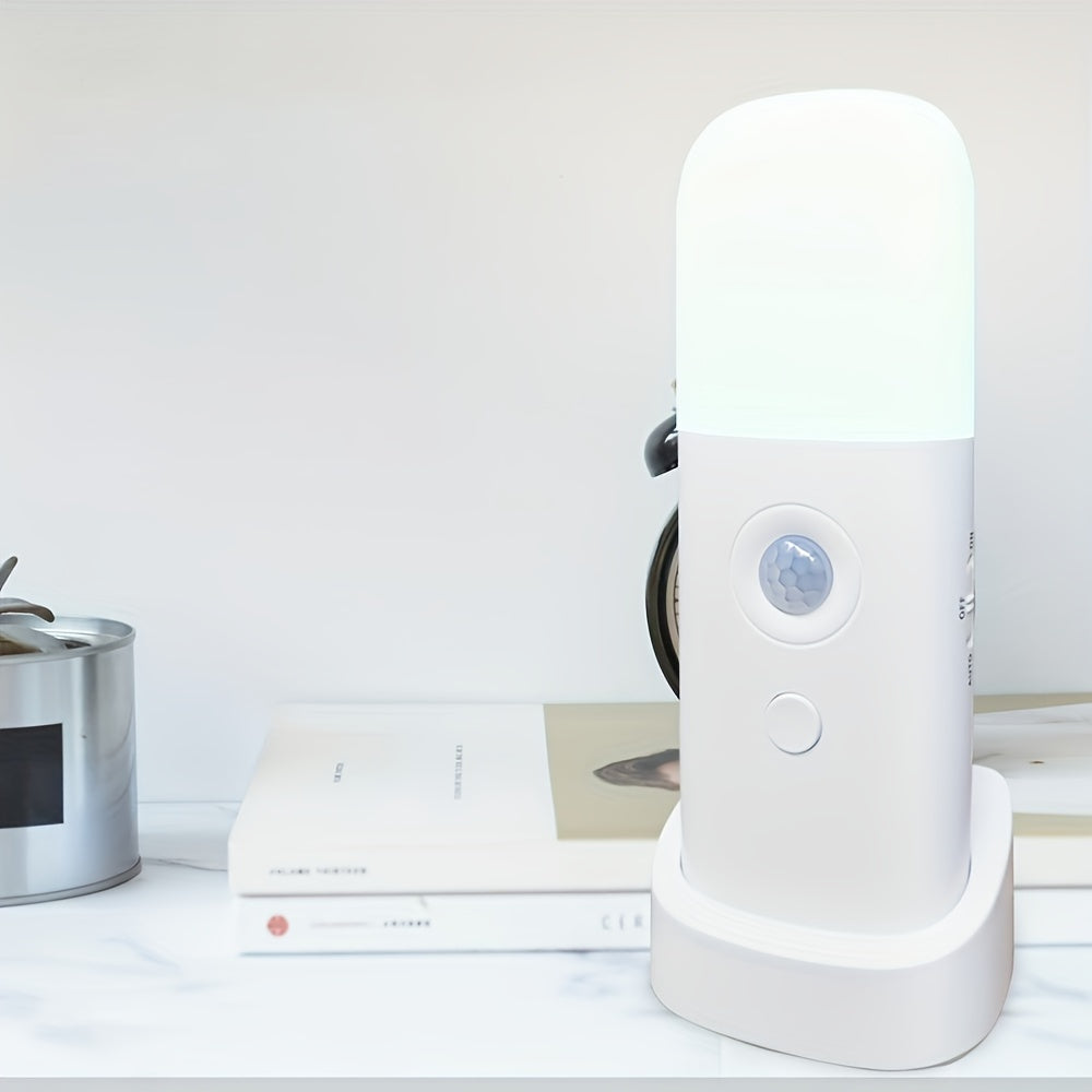 Luce Notturna a LED con Sensore di Movimento – Ricaricabile USB e con Luminosità Regolabile per Camere da Letto e Corridoi