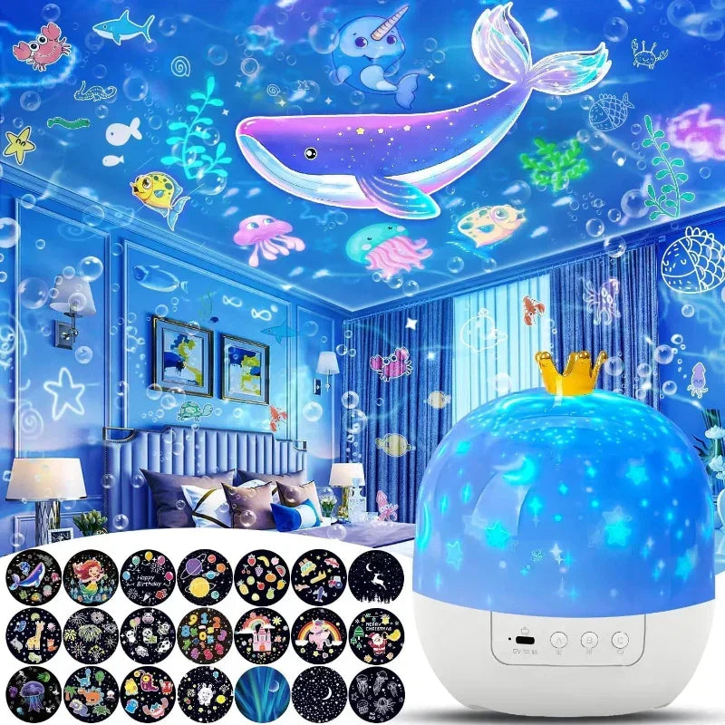 Luce Notturna Proiettore con Rotazione a 360°