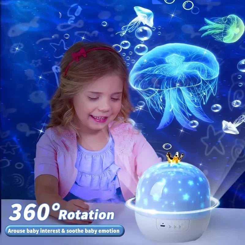 Luce Notturna Proiettore con Rotazione a 360°