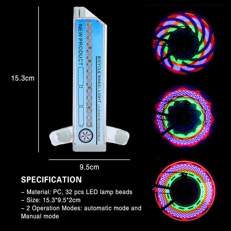 Luci a LED 3D per Raggi di Bicicletta