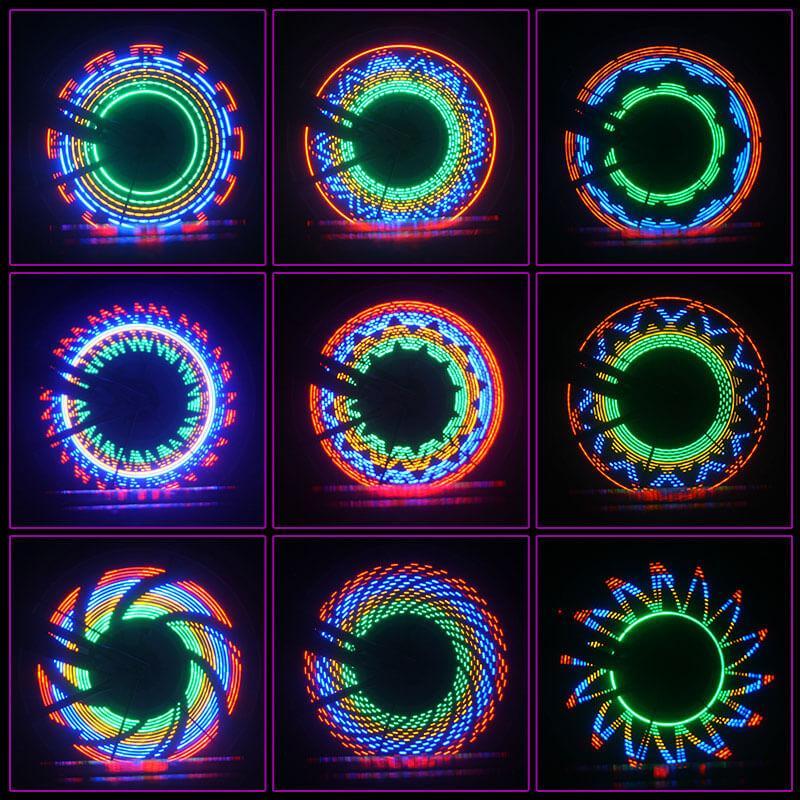 Luci a LED 3D per Raggi di Bicicletta