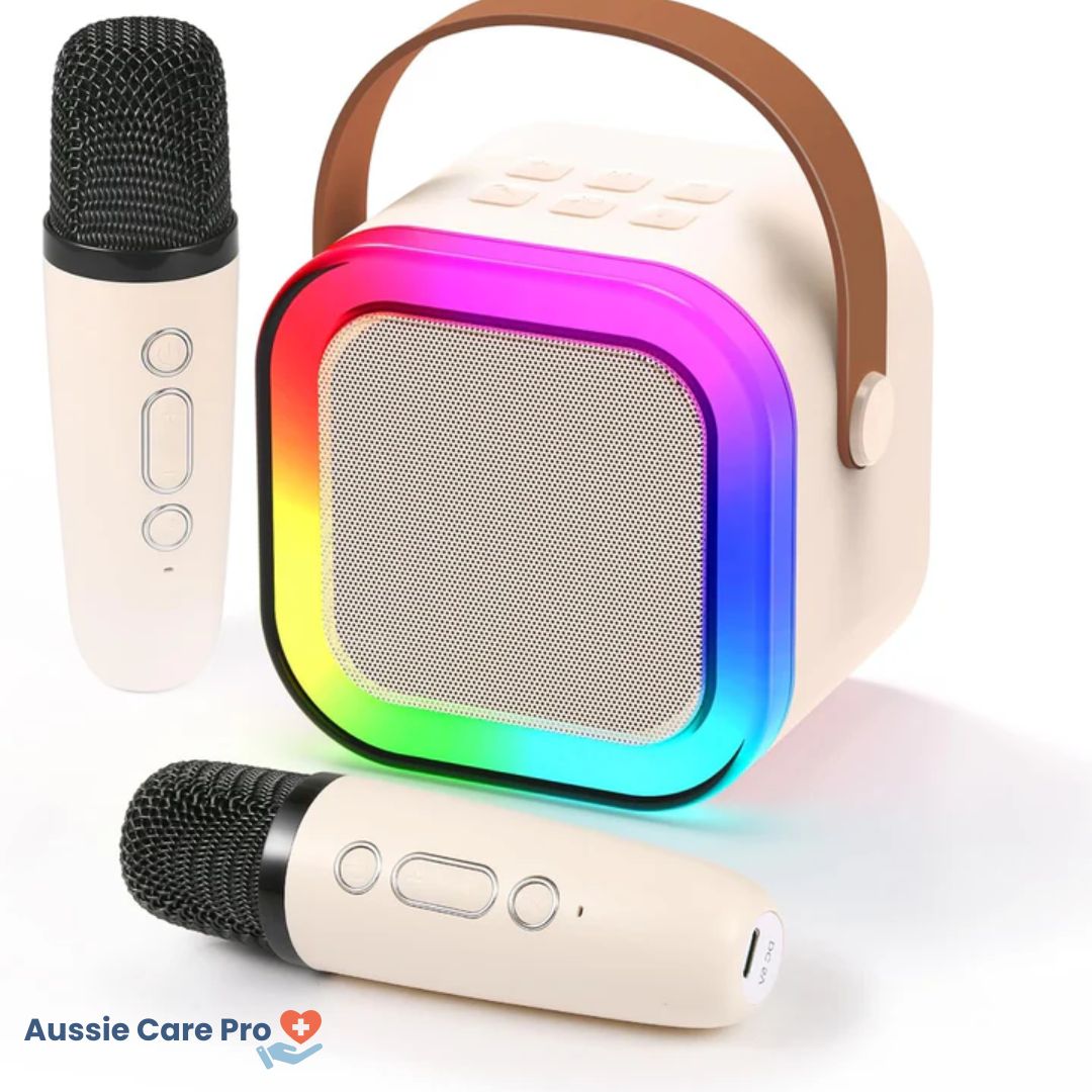 Macchina per karaoke per bambini – Bluetooth con microfoni wireless ed effetti luminosi