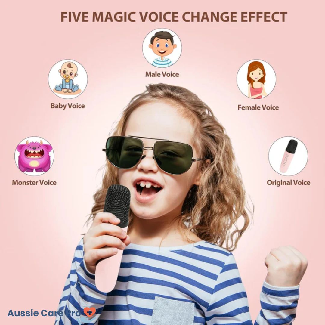 Macchina per karaoke per bambini – Bluetooth con microfoni wireless ed effetti luminosi