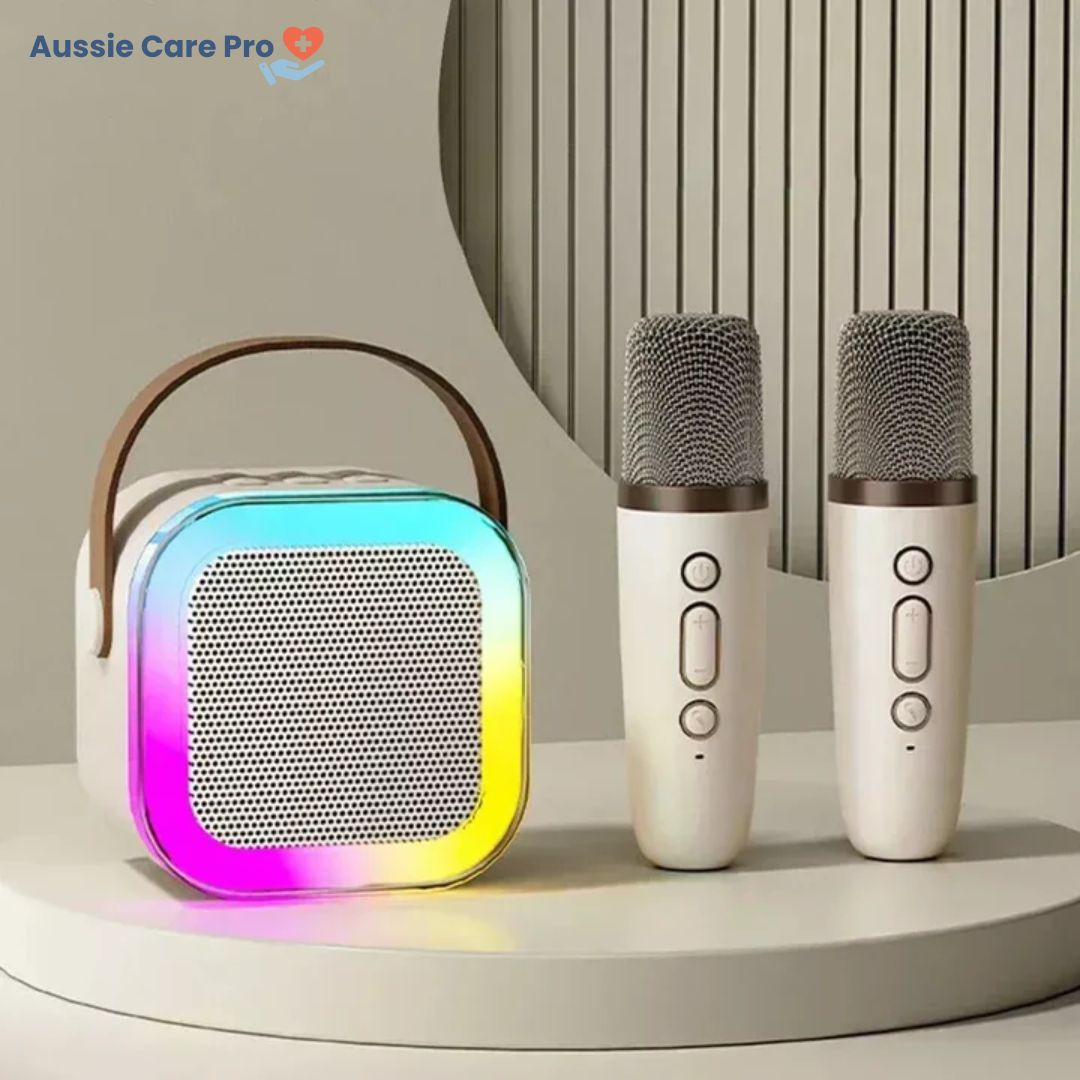 Macchina per karaoke per bambini – Bluetooth con microfoni wireless ed effetti luminosi