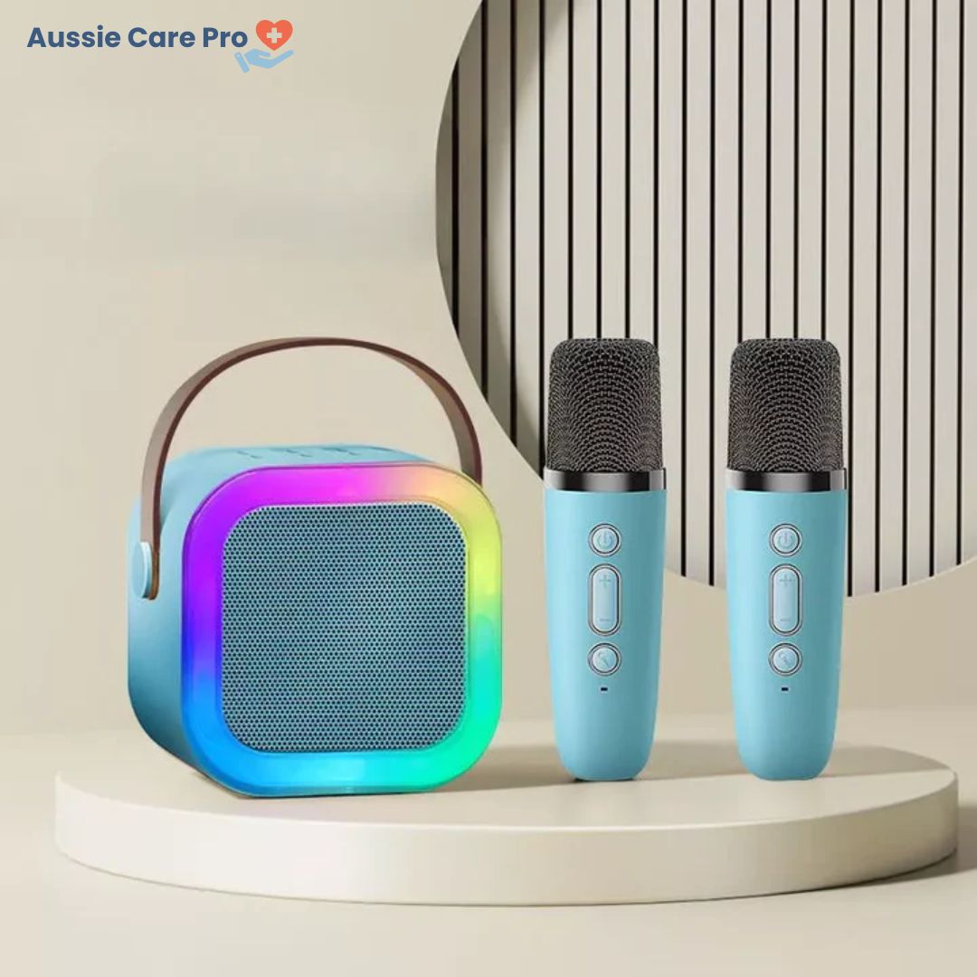 Macchina per karaoke per bambini – Bluetooth con microfoni wireless ed effetti luminosi