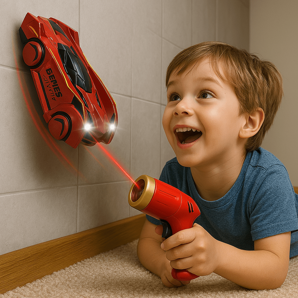 Macchinina Radiocomandata da Arrampicata AeroClimb con Acrobazie a 360° e Luci LED – Auto Telecomandata per Bambini