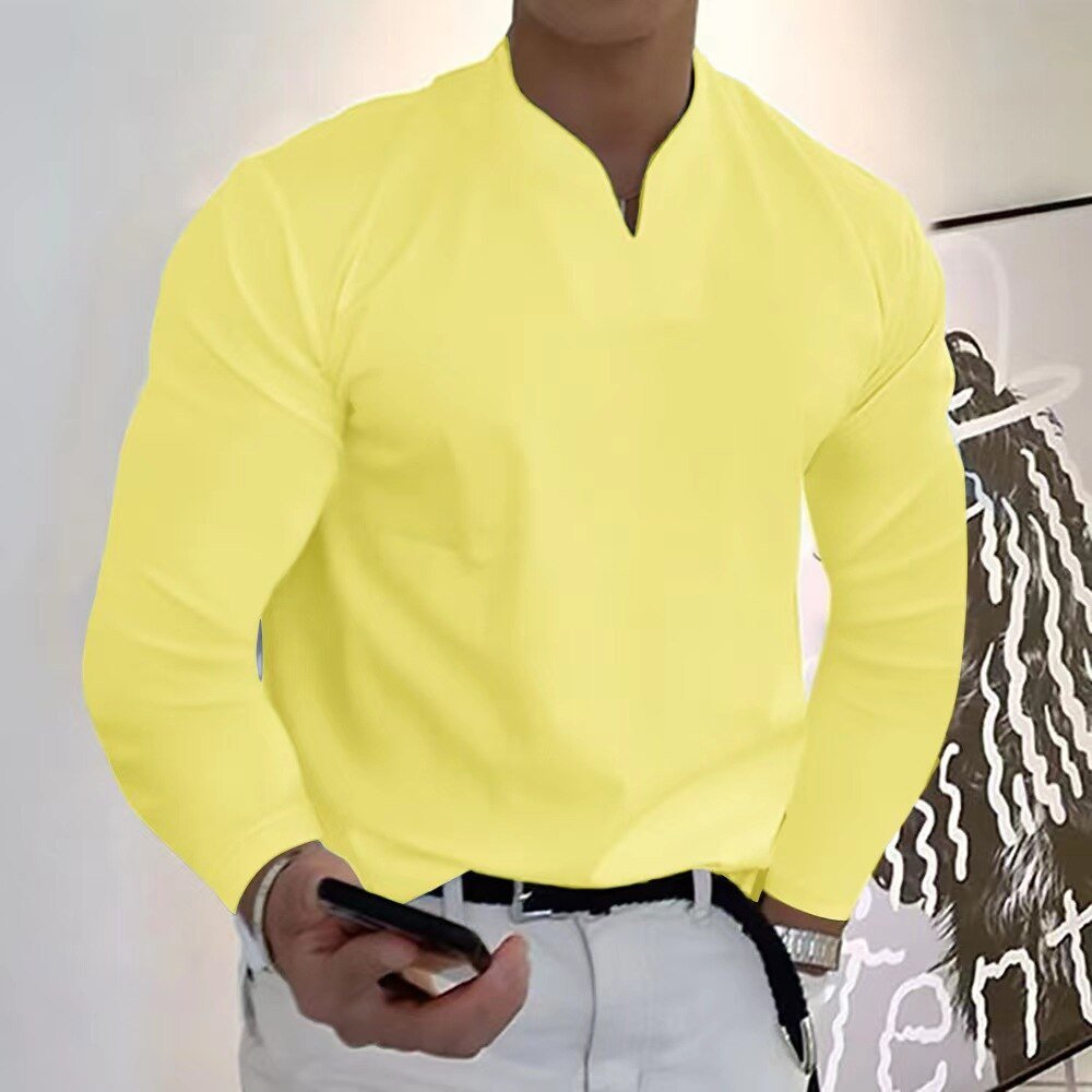 Maglia sportiva a maniche lunghe con scollo a V