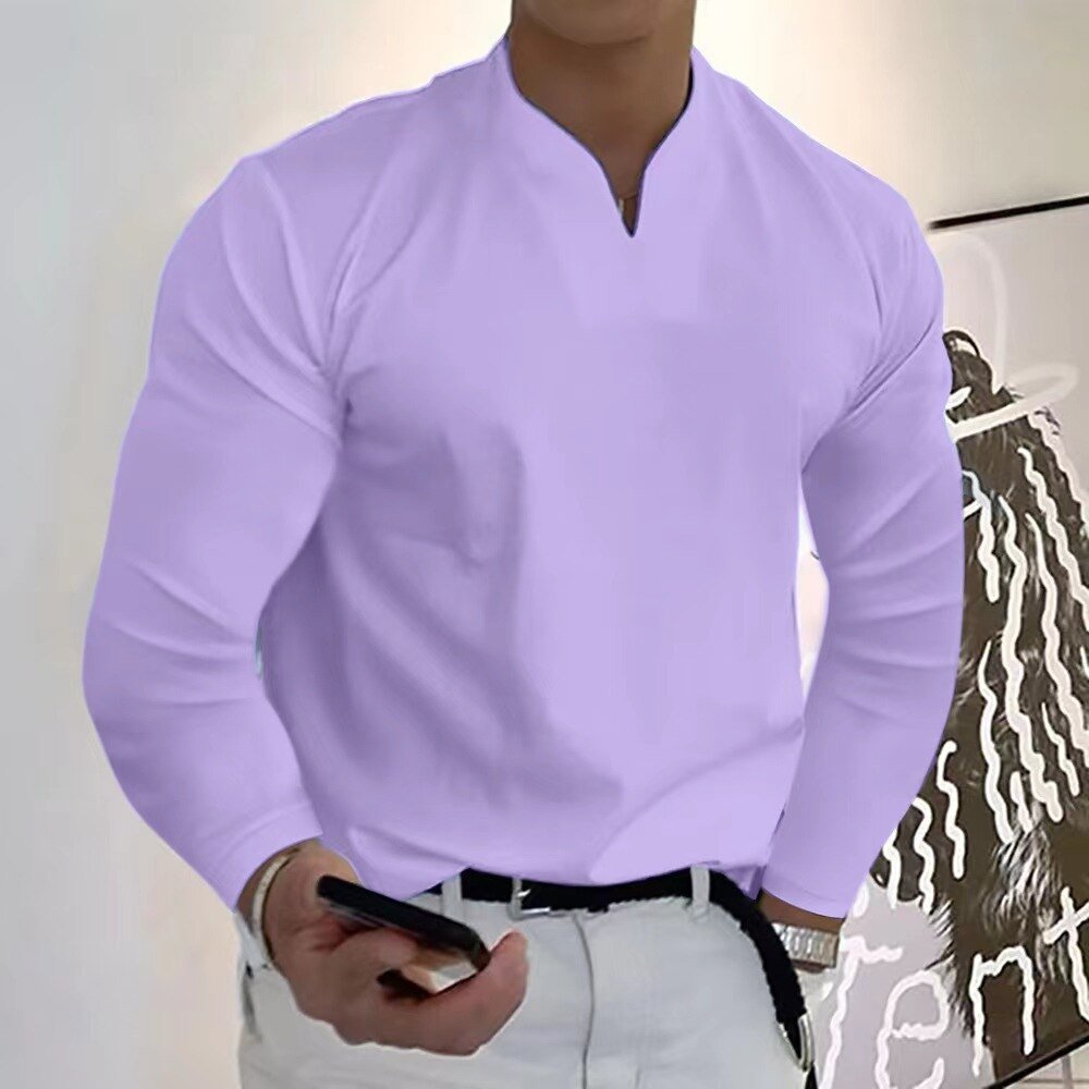 Maglia sportiva a maniche lunghe con scollo a V