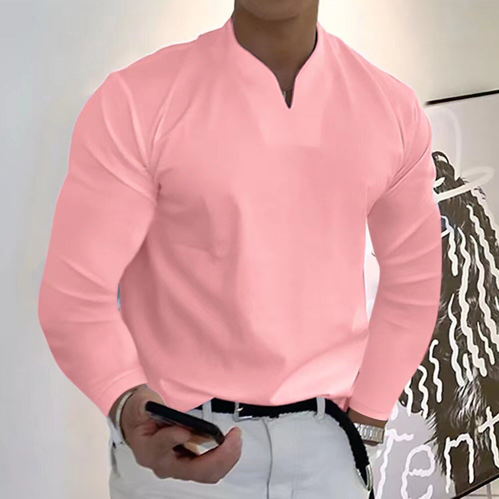 Maglia sportiva a maniche lunghe con scollo a V