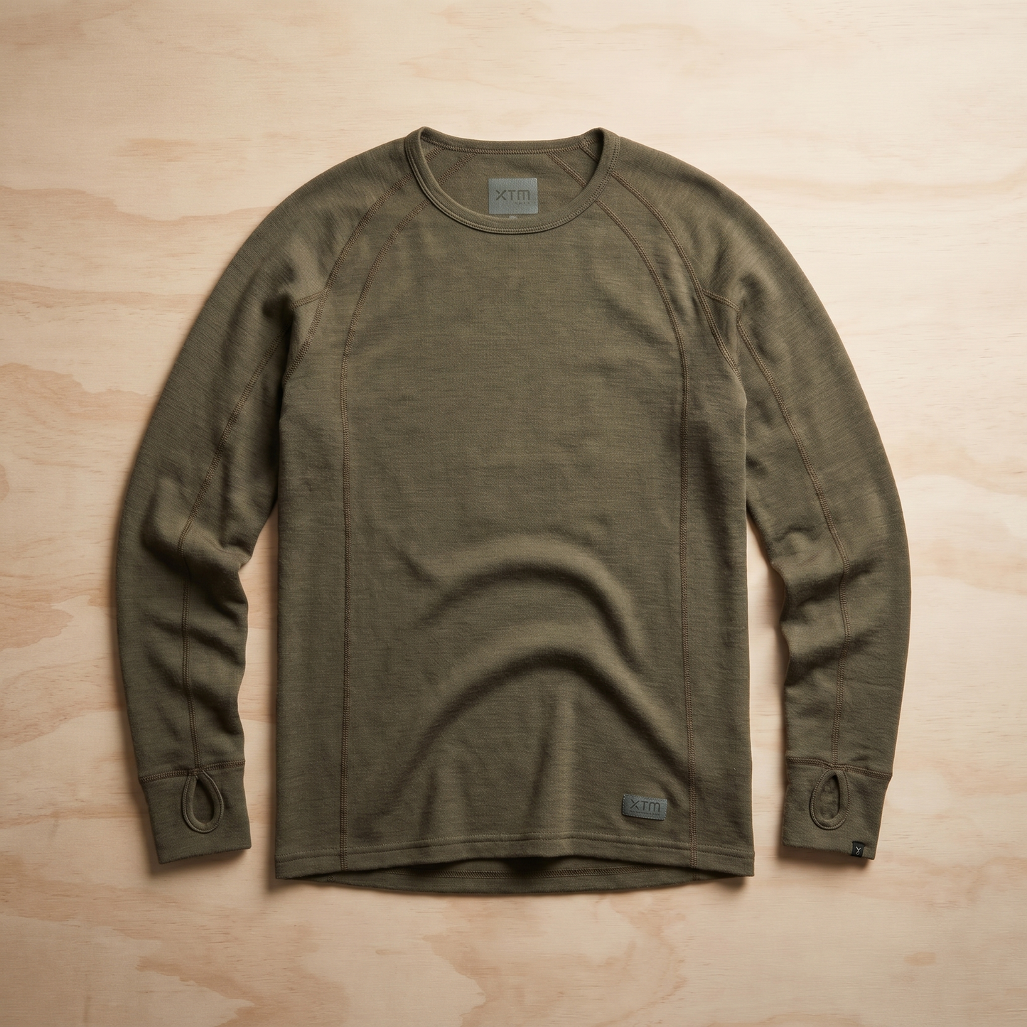 Maglia termica da uomo a maniche lunghe in lana merino | Primo strato traspirante | Girocollo