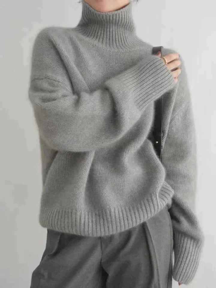 Maglione a Collo Alto da Donna in Cashmere