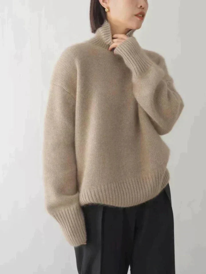 Maglione a Collo Alto da Donna in Cashmere