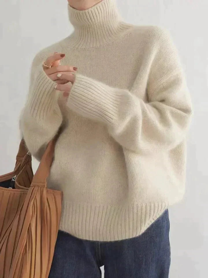 Maglione a collo alto da donna – Maglione in maglia lussuoso ed elegante