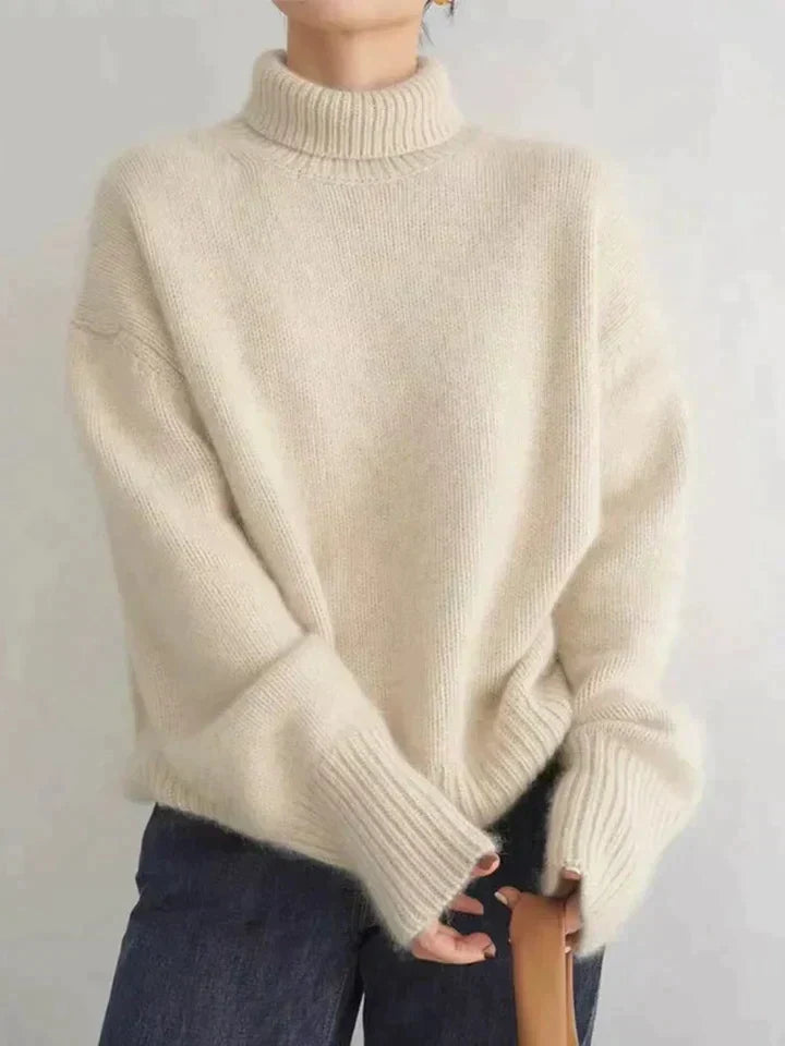 Maglione a collo alto da donna – Maglione in maglia lussuoso ed elegante