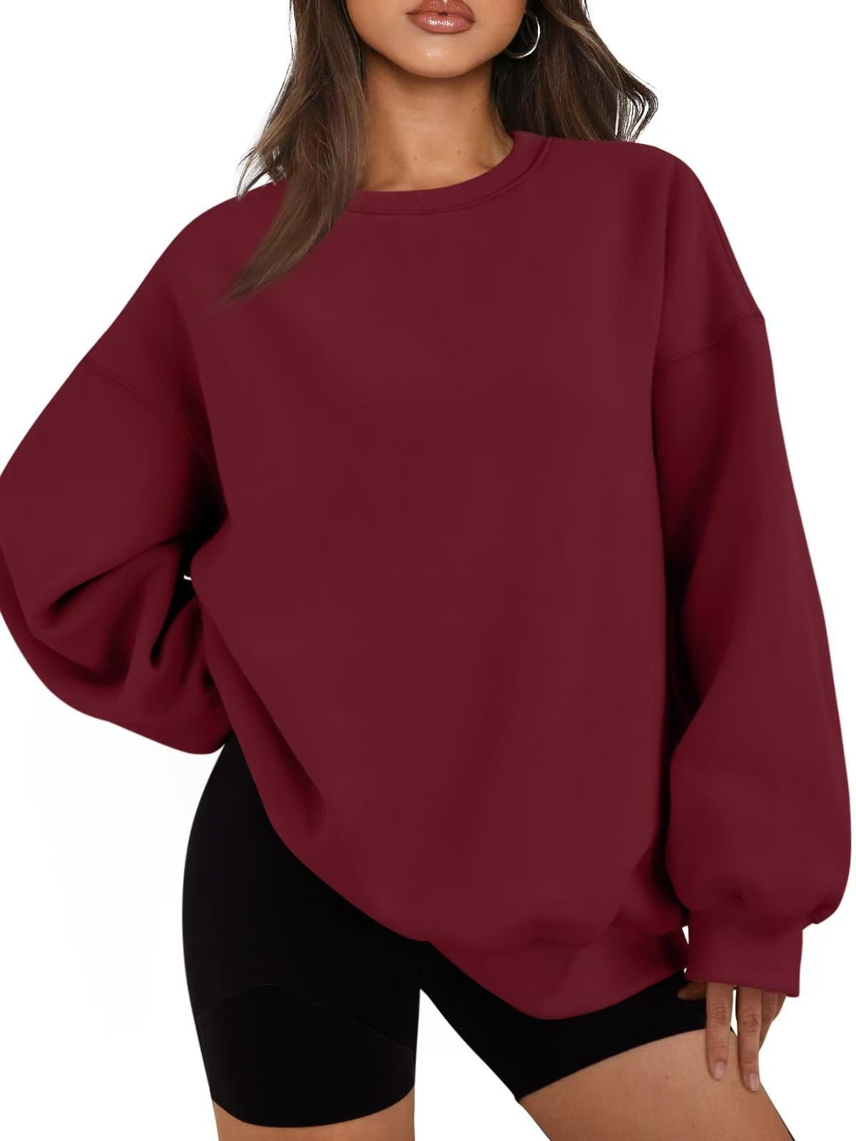 Maglione casual da donna oversize vestibilità morbida