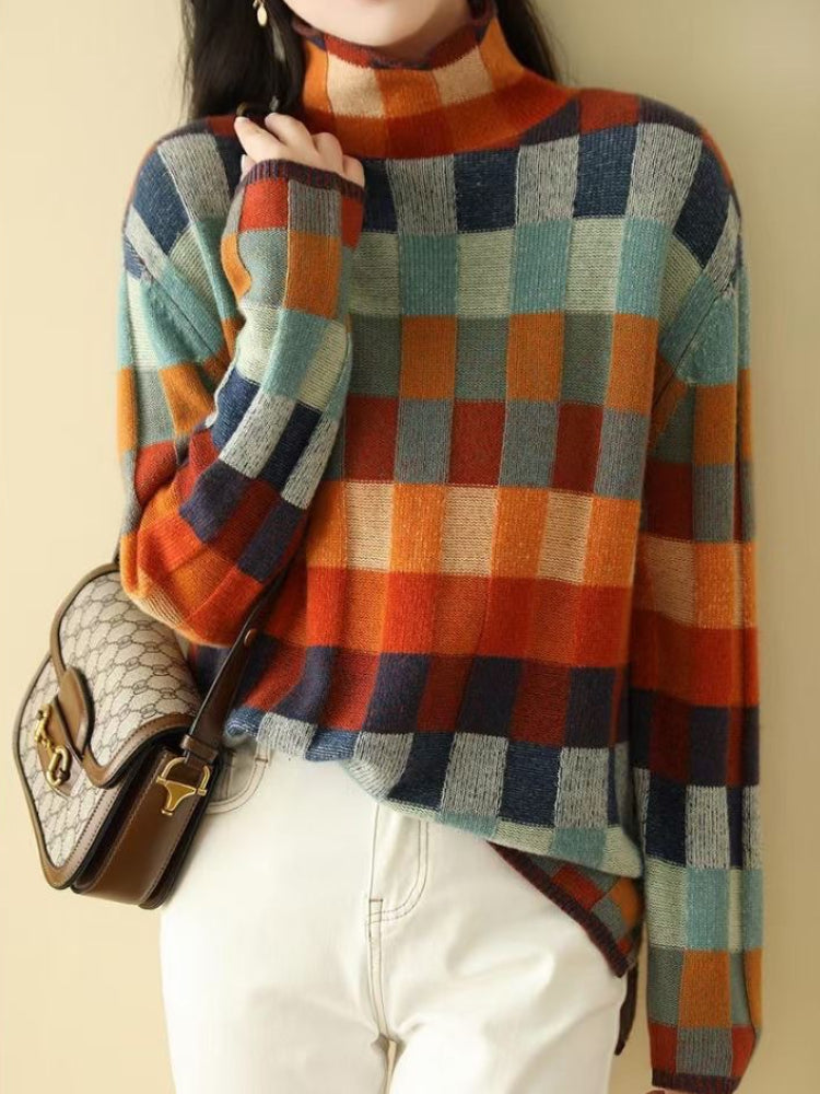 Maglione colorato, morbido e caldo