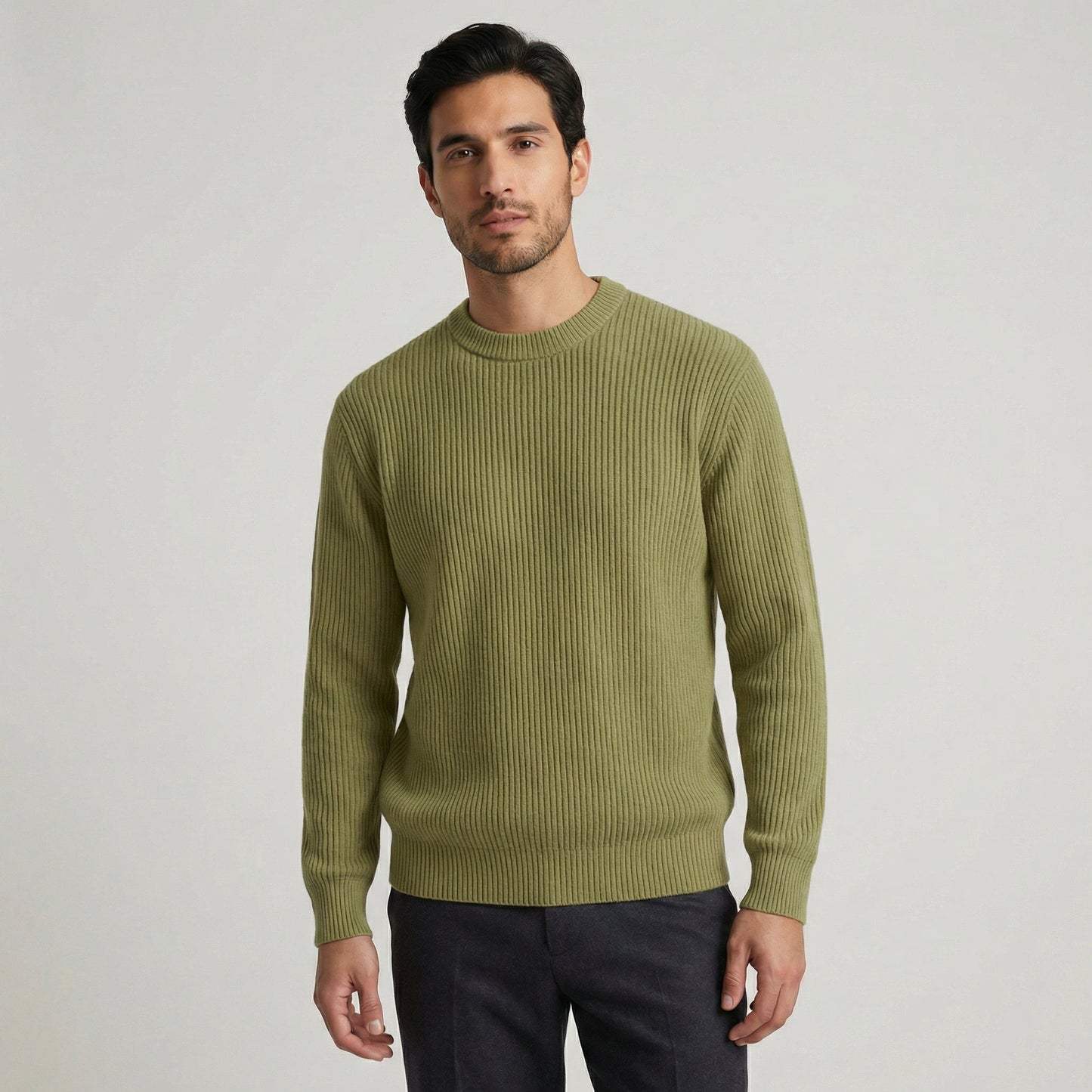Maglione da uomo in maglia a coste
