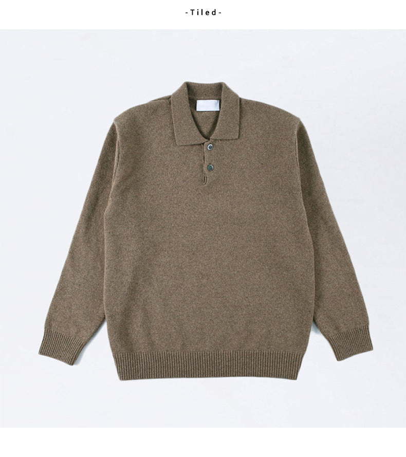 Maglione da Uomo in Maglia con Bottoni