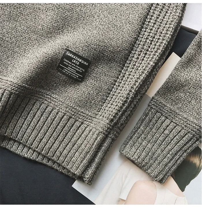 Maglione da uomo in maglia oversized con toppe sui gomiti