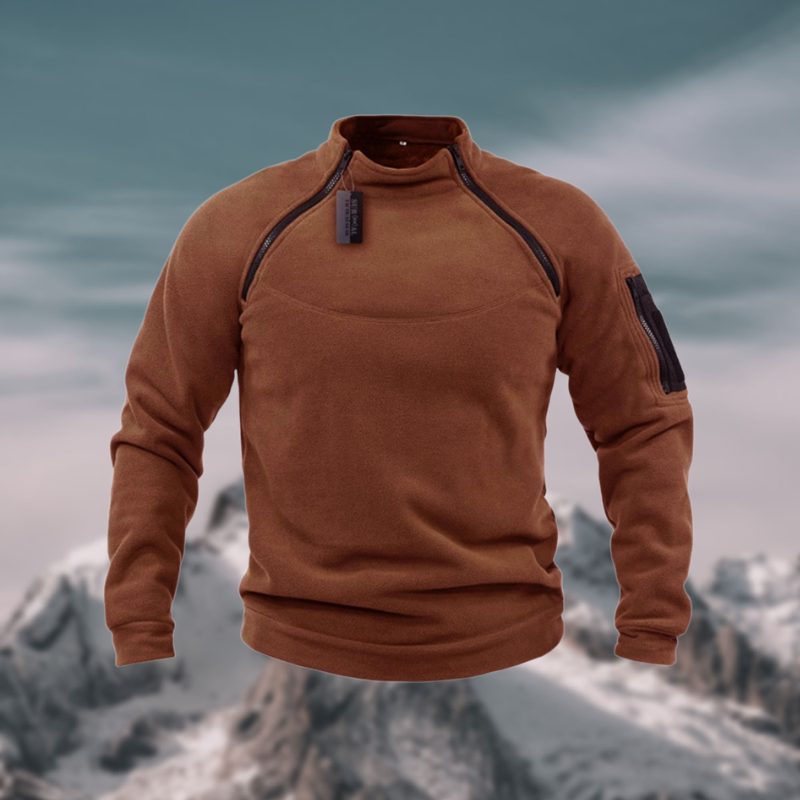 Maglione da uomo in pile antivento e tattico