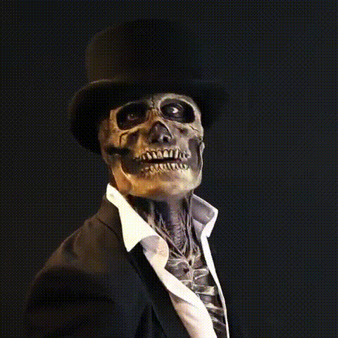 Maschera da scheletro spaventosa e realistica per Halloween