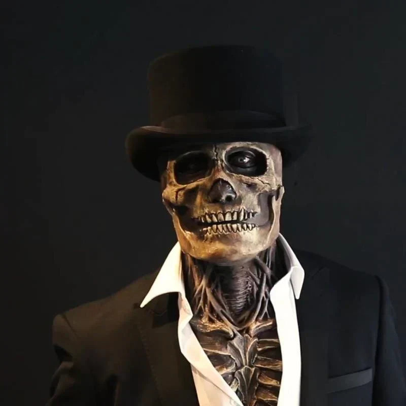 Maschera da scheletro spaventosa e realistica per Halloween