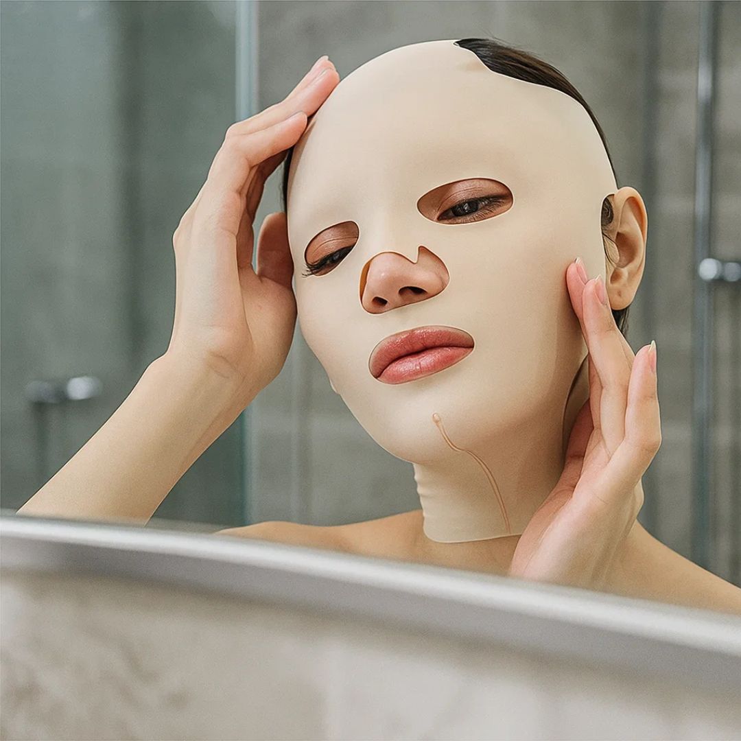 Maschera Lifting Viso Antirughe – Compressione Riutilizzabile – Vestibilità Ergonomica Morbida – Effetto Rassodante Notturno per Pelli Mature